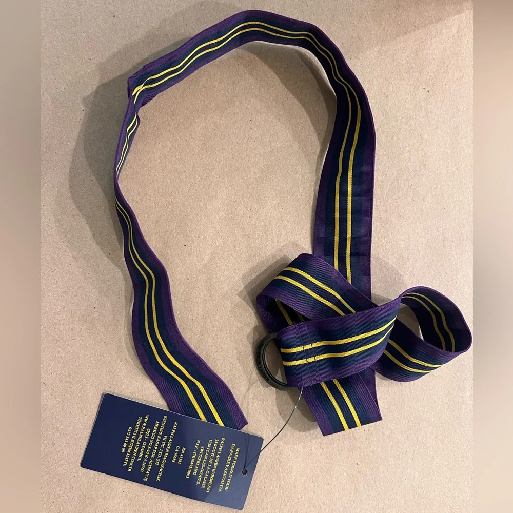 Polo by Ralph Lauren Kids' Belt in Purple and Yellow